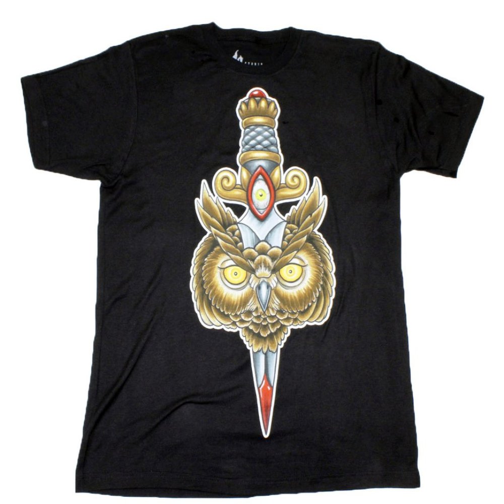 Owl Dagger Graphic Mens T-Shirt